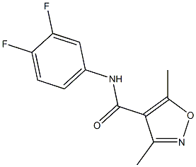 4-이속사졸카르복사미드,N-(3,4-디플루오로페닐)-3,5-디메틸-(9CI) 구조식 이미지