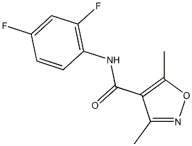 4-이속사졸카르복사미드,N-(2,4-디플루오로페닐)-3,5-디메틸-(9CI) 구조식 이미지