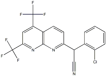 1,8-Naphthyridine-2-acetonitrile,alpha-(2-chlorophenyl)-5,7-bis(trifluoromethyl)-(9CI) 구조식 이미지