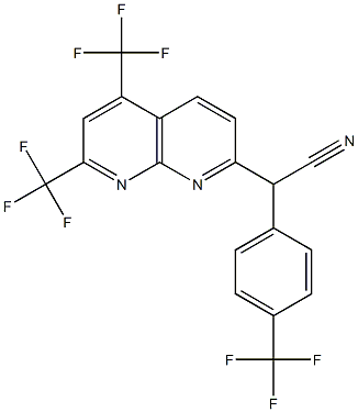 1,8-Naphthyridine-2-acetonitrile,5,7-bis(trifluoromethyl)-alpha-[4-(trifluoromethyl)phenyl]-(9CI) 구조식 이미지