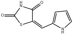 (5E)-5-[(1H-pyrrol-2-yl)methylidene]-1,3-thiazolidine-2,4-dione 구조식 이미지