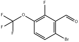 6-bromo-2-fluoro-3-(trifluoromethoxy)benzaldehyde Structure