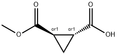 (1R,2R)-rel-2-(Methoxycarbonyl)cyclopropanecarboxylic acid Structure