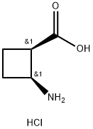 (1R,2S)-rel-2-Aminocyclobutanecarboxylic acid hydrochloride Structure