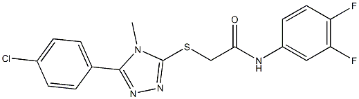 2-{[5-(4-chlorophenyl)-4-methyl-4H-1,2,4-triazol-3-yl]sulfanyl}-N-(3,4-difluorophenyl)acetamide Structure