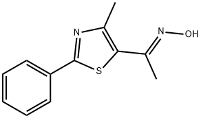 (E)-N-[1-(4-methyl-2-phenyl-1,3-thiazol-5-yl)ethylidene]hydroxylamine 구조식 이미지