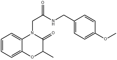 4H-1,4-Benzoxazine-4-acetamide,2,3-dihydro-N-[(4-methoxyphenyl)methyl]-2-methyl-3-oxo-(9CI) 구조식 이미지