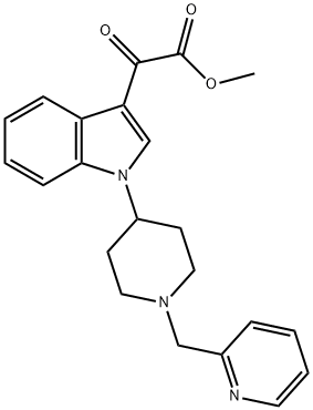 methyl 2-oxo-2-(1-{1-[(pyridin-2-yl)methyl]piperidin-4-yl}-1H-indol-3-yl)acetate 구조식 이미지