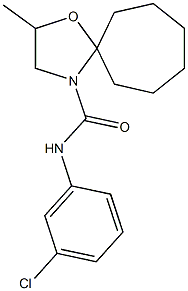 N-(3-chlorophenyl)-2-methyl-1-oxa-4-azaspiro[4.6]undecane-4-carboxamide 구조식 이미지