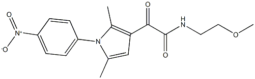 2-[2,5-dimethyl-1-(4-nitrophenyl)-1H-pyrrol-3-yl]-N-(2-methoxyethyl)-2-oxoacetamide Structure