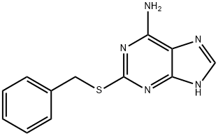 2-benzylsulfanyl-7(9)H-purin-6-ylamine Structure