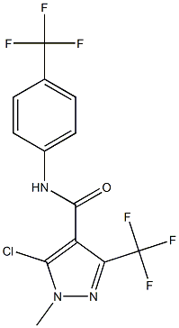 5-chloro-1-methyl-3-(trifluoromethyl)-N-[4-(trifluoromethyl)phenyl]-1H-pyrazole-4-carboxamide Structure