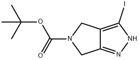 3-iodo-2,6-dihydro-4h-pyrrolo[3,4-c]pyrazole-5-carboxylic acid tert-butyl ester Structure