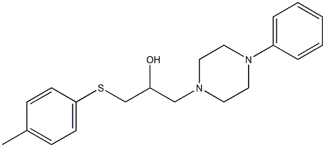 α-[(p-Tolylthio)methyl]-4-phenyl-1-piperazineethanol 구조식 이미지