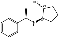 Trans (+/-)-2-((R)-1-Phenylethylamino)Cyclopentanol 구조식 이미지