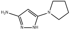 1H-Pyrazol-3-amine,5-(1-pyrrolidinyl)-(9CI) 구조식 이미지