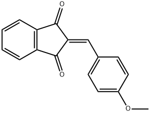 Indane-1,3-dione, 2-(4-methoxybenzylideno)- Structure