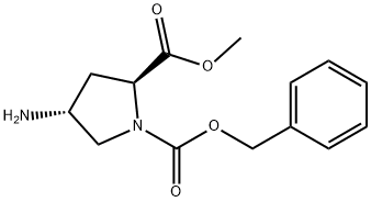 1-benzyl 2-methyl (2S,4R)-4-aminopyrrolidine-1,2-dicarboxylate Structure