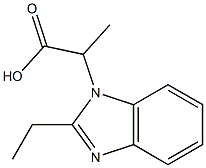 1H-벤즈이미다졸-1-아세트산,2-에틸-알파-메틸-(9CI) 구조식 이미지
