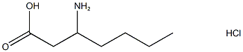 3-aminoheptanoic acid hydrochloride 구조식 이미지