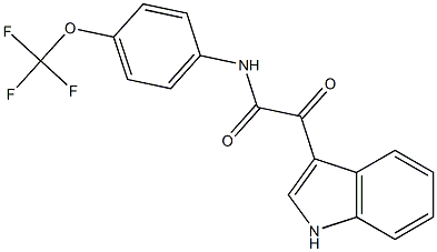 2-(1H-indol-3-yl)-2-oxo-N-[4-(trifluoromethoxy)phenyl]acetamide 구조식 이미지