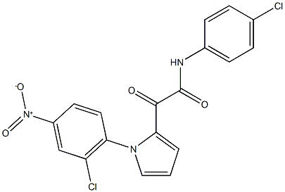 2-[1-(2-chloro-4-nitrophenyl)-1H-pyrrol-2-yl]-N-(4-chlorophenyl)-2-oxoacetamide 구조식 이미지