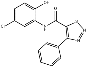 N-(5-chloro-2-hydroxyphenyl)-4-phenyl-1,2,3-thiadiazole-5-carboxamide 구조식 이미지