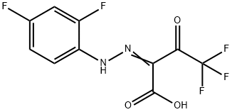 (2E)-2-[2-(2,4-difluorophenyl)hydrazin-1-ylidene]-4,4,4-trifluoro-3-oxobutanoic acid Structure