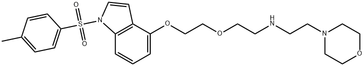 [2-(2-{[1-(4-methylbenzenesulfonyl)-1H-indol-4-yl]oxy}ethoxy)ethyl][2-(morpholin-4-yl)ethyl]amine Structure