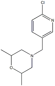 4-[(6-chloropyridin-3-yl)methyl]-2,6-dimethylmorpholine Structure