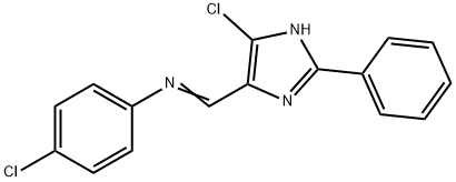 (1E)-1-(5-chloro-2-phenyl-1H-imidazol-4-yl)-N-(4-chlorophenyl)methanimine 구조식 이미지