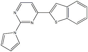 4-(1-benzothiophen-2-yl)-2-(1H-pyrrol-1-yl)pyrimidine 구조식 이미지