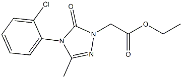 ethyl 2-[4-(2-chlorophenyl)-3-methyl-5-oxo-4,5-dihydro-1H-1,2,4-triazol-1-yl]acetate Structure
