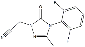 2-[4-(2,6-difluorophenyl)-3-methyl-5-oxo-4,5-dihydro-1H-1,2,4-triazol-1-yl]acetonitrile 구조식 이미지