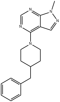 4-benzyl-1-{1-methyl-1H-pyrazolo[3,4-d]pyrimidin-4-yl}piperidine 구조식 이미지