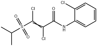 (2E)-2,3-dichloro-N-(2-chlorophenyl)-3-(propane-2-sulfonyl)prop-2-enamide Structure