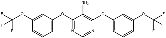 4,6-bis[3-(trifluoromethoxy)phenoxy]pyrimidin-5-amine 구조식 이미지
