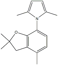 2,5-dimethyl-1-(2,2,4-trimethyl-2,3-dihydro-1-benzofuran-7-yl)-1H-pyrrole 구조식 이미지
