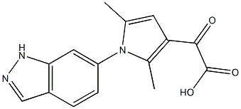 2-[1-(1H-indazol-6-yl)-2,5-dimethyl-1H-pyrrol-3-yl]-2-oxoacetic acid Structure