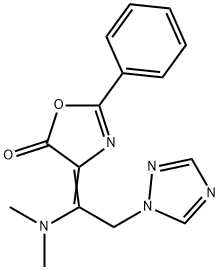 (4E)-4-[1-(dimethylamino)-2-(1H-1,2,4-triazol-1-yl)ethylidene]-2-phenyl-4,5-dihydro-1,3-oxazol-5-one 구조식 이미지
