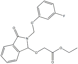 ethyl 2-({2-[(3-fluorophenoxy)methyl]-3-oxo-2,3-dihydro-1H-isoindol-1-yl}oxy)acetate Structure