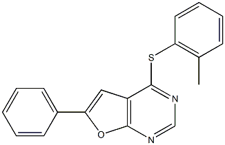 2-methylphenyl 6-phenylfuro[2,3-d]pyrimidin-4-yl sulfide Structure