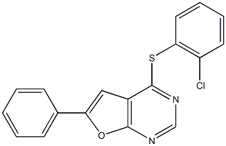 2-chlorophenyl 6-phenylfuro[2,3-d]pyrimidin-4-yl sulfide Structure