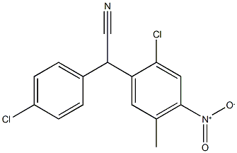 2-(2-chloro-5-methyl-4-nitrophenyl)-2-(4-chlorophenyl)acetonitrile Structure