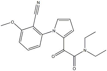 2-[1-(2-cyano-3-methoxyphenyl)-1H-pyrrol-2-yl]-N,N-diethyl-2-oxoacetamide Structure