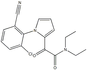 2-[1-(2-chloro-6-cyanophenyl)-1H-pyrrol-2-yl]-N,N-diethyl-2-oxoacetamide Structure
