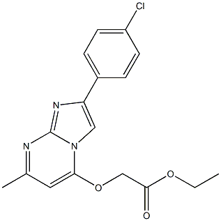 ethyl 2-{[2-(4-chlorophenyl)-7-methylimidazo[1,2-a]pyrimidin-5-yl]oxy}acetate 구조식 이미지