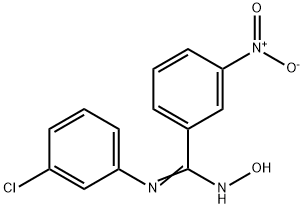 (Z)-N-(3-chlorophenyl)-N'-hydroxy-3-nitrobenzene-1-carboximidamide 구조식 이미지