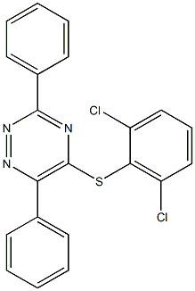 5-[(2,6-dichlorophenyl)sulfanyl]-3,6-diphenyl-1,2,4-triazine Structure