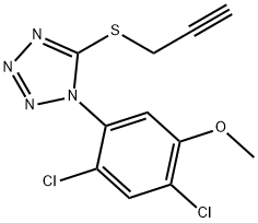 1-(2,4-dichloro-5-methoxyphenyl)-5-(prop-2-yn-1-ylsulfanyl)-1H-1,2,3,4-tetrazole 구조식 이미지